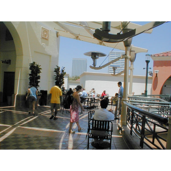 Sunglo A244VE NG Ceiling Mounted Natural Gas Patio Heater in commercial areas