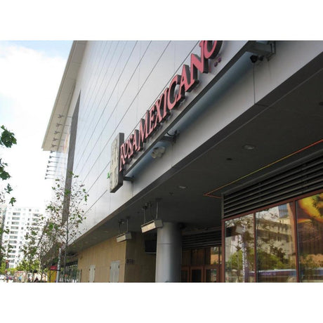 Sunpak S34 S TSR Stainless Steel Infrared Gas Heater in commercial space