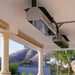 SunStar Glass Marine Grade Stainless Steel Infrared Gas Heater Ceiling Mounted in Patio