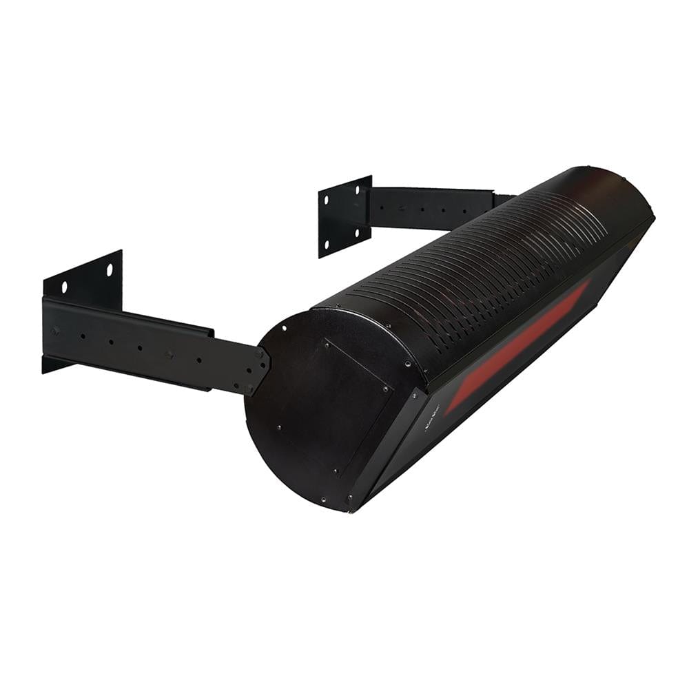 SunStar Glass Black Powder Coated Infrared Gas Heater with wall mounting kit
