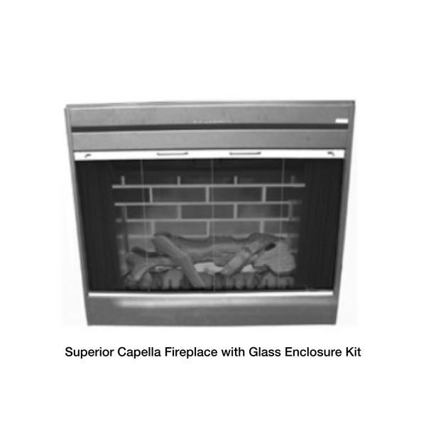 Superior Glass Enclosure Kit Installed on Capella Electric Fireplace