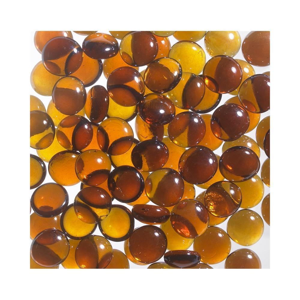 Amber Glass Pebbles