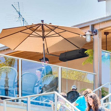 SupremeSchwank Single Stage Gas Patio Heater in a hooters restaurant