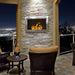 The Bio Flame Fiorenzo 33-Inch Built-in/Wall Mounted Ethanol Fireplace on Balcony
