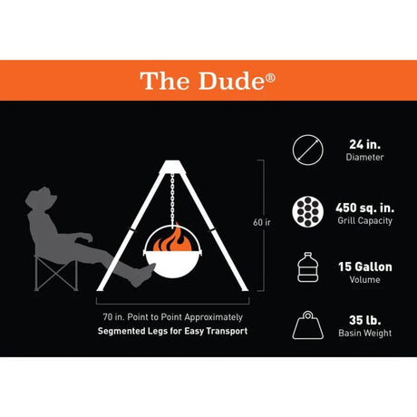 cowboy cauldron the dude steel fire pit grill