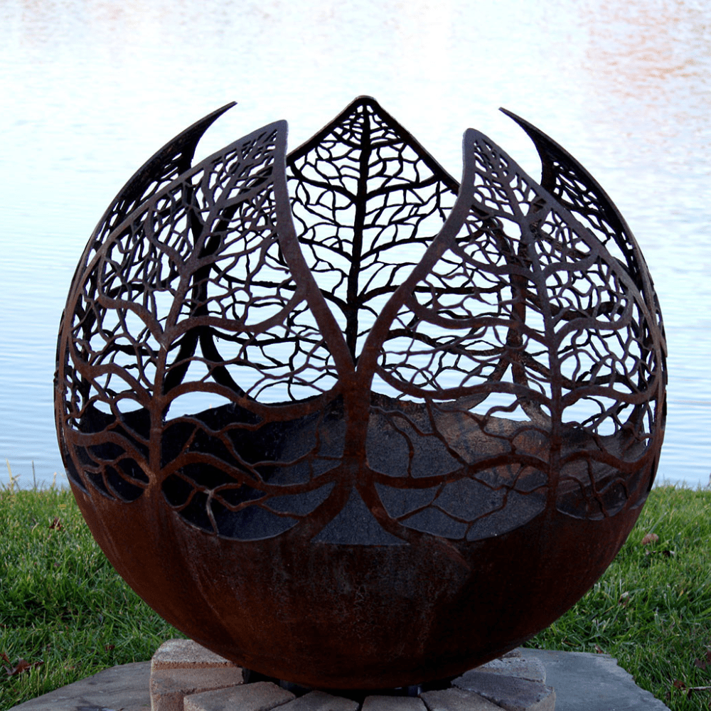 The Fire Pit Gallery Autumn Sunset Steel Fire Pit by the lake