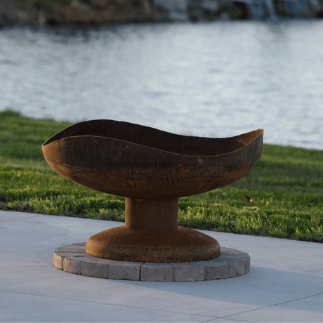 The Fire Pit Gallery Sand Dune Steel Fire Bowl during the day