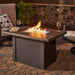 Havenwood 44-inch Rectangular Gas Fire Pit Table with Driftwood Top and Grey Base