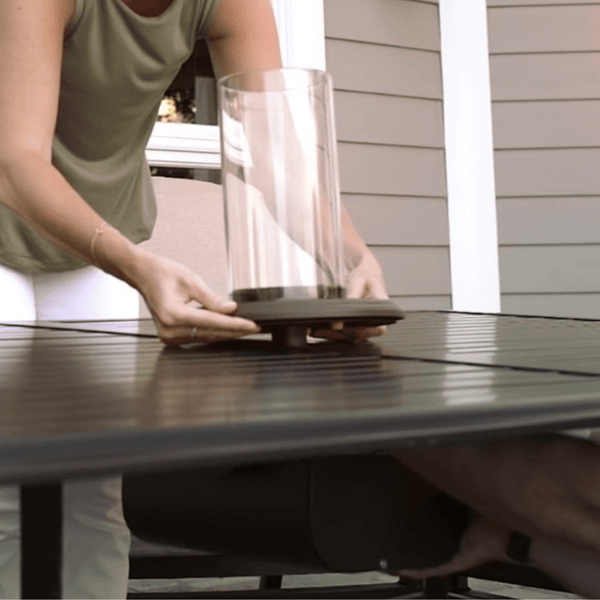 the outdoor greatroom company intrigue tabletop outdoor lantern burner base