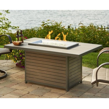 The Outdoor GreatRoom Company Brooks 50" Taupe Gas Fire Pit Table in Outdoor Patio