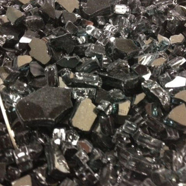 Black Crushed Glass