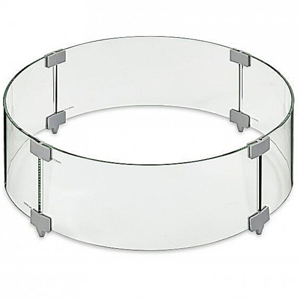 Round Glass Wind Guard for Fire Pits