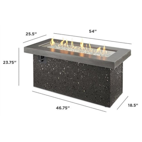 Grey Key Largo Linear Gas Fire Pit Table Specs