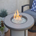 The Outdoor GreatRoom Company Stonefire Gray 31-inch Round Gas Fire Pit Table flames