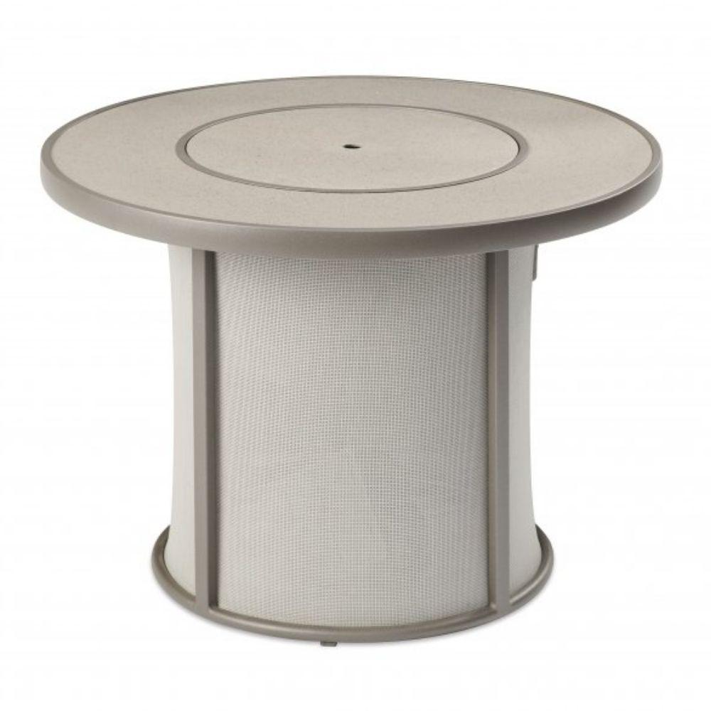 The Outdoor GreatRoom Company Stonefire Gray Round Fire Pit Table burner cover