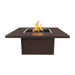 Top Fires Bella 36-Inch Square Steel Gas Fire Table Copper Vein