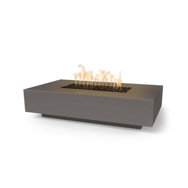 Top Fires Cabo 56-inch Linear GFRC Gas Fire Pit Table in Chestnut