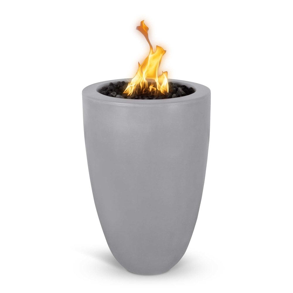 Top Fires 22" Castillo Pillar GFRC Gas Fire Pit in Natural Gray