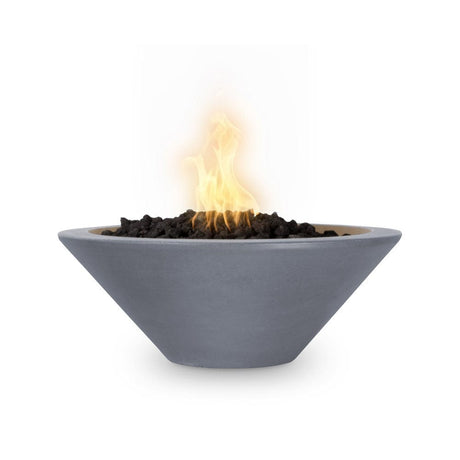 Top Fires 24-inch Round Concrete Match Lit Gas Fire Bowl - OPT-24RFO Gray