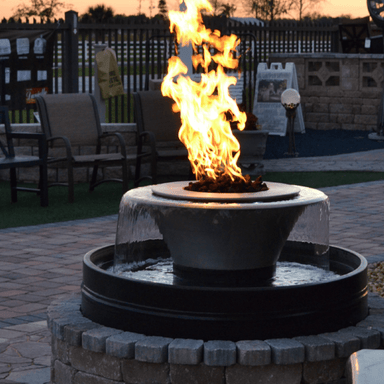 top fires cazo spillway fire and water bowl in outdoor area