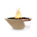 Top Fires 31" Round Concrete Gas Fire and Water Bowl - Electronic (OPT-31FWE12V) Brown