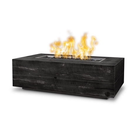 Top Fires Coronado Rectangular GFRC Gas Fire Pit in Ebony