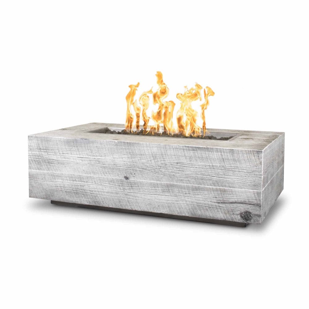 Top Fires Coronado Rectangular GFRC Gas Fire Pit in Ivory