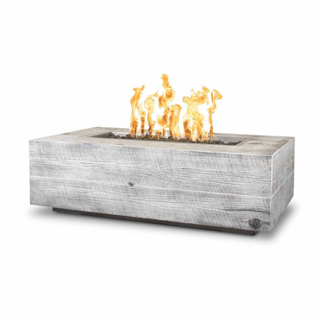 Top Fires Coronado Rectangular GFRC Gas Fire Pit in Ivory