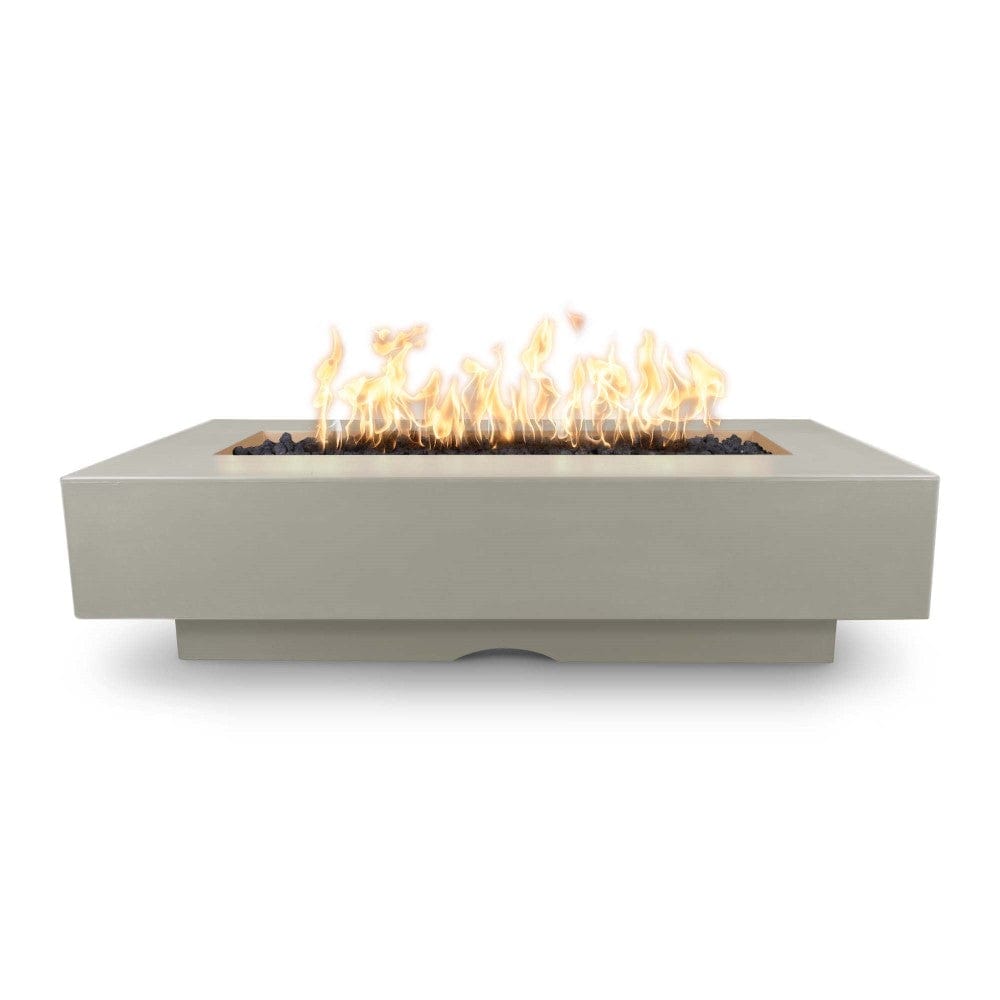 Top Fires Rectangular Del Mar GFRC Gas Fire Pit in Ash