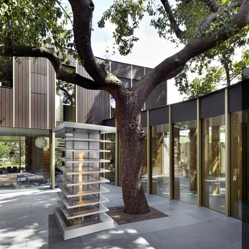 top fires stainless steel high-rise fire tower in outdoor area