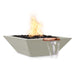 Top Fires 30-inch Square Concrete Match Lit Gas Fire and Water Bowl in Ash