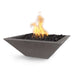 Top Fires 30-inch Square Match Lit Concrete Gas Fire Bowl in Chestnut