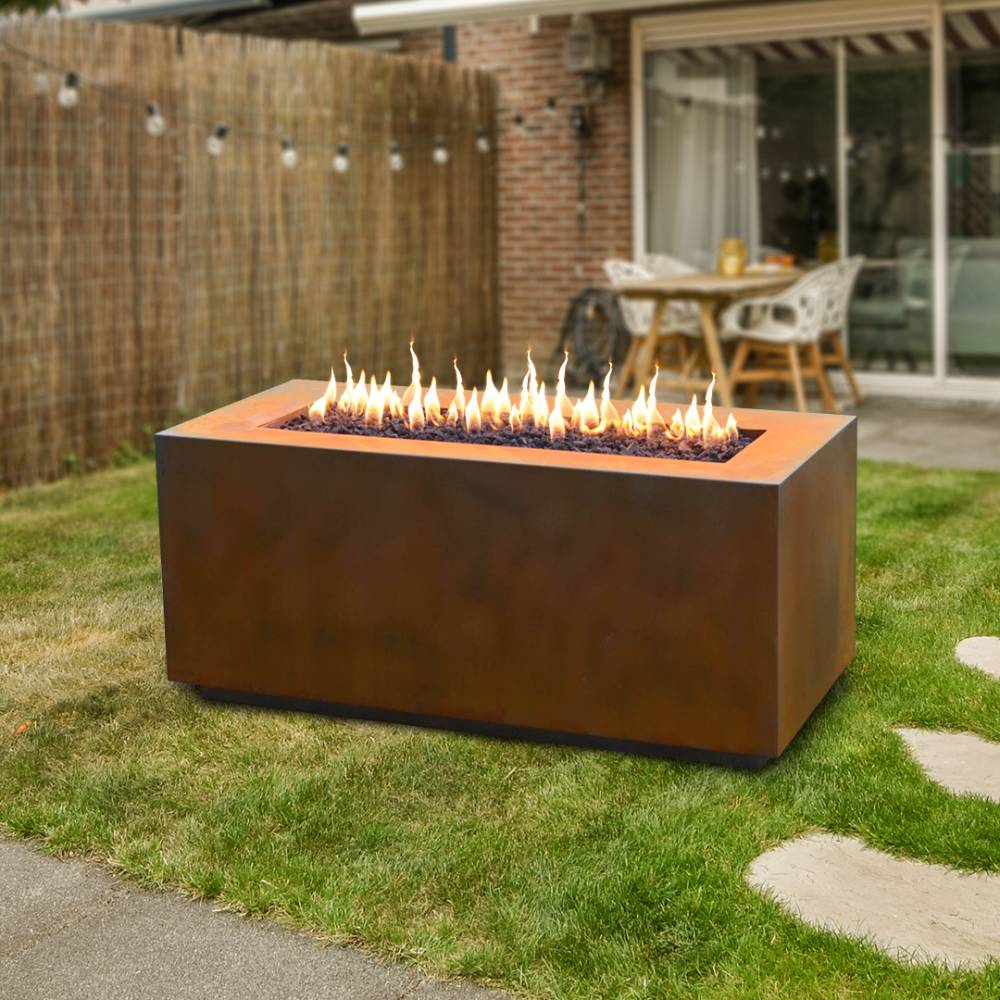 Top Fires Pismo 60" Corten Steel Gas Fire Pit