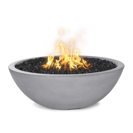 Top Fires Sedona 27-Inch Round Concrete Gas Fire Bowl in Natural Gray