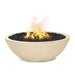 Top Fires 27-inch Round Concrete Match Lit Gas Fire Bowl Vanilla