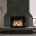 Top Fires Steel Wave Ornamental Linear Gas Burner in fireplace
