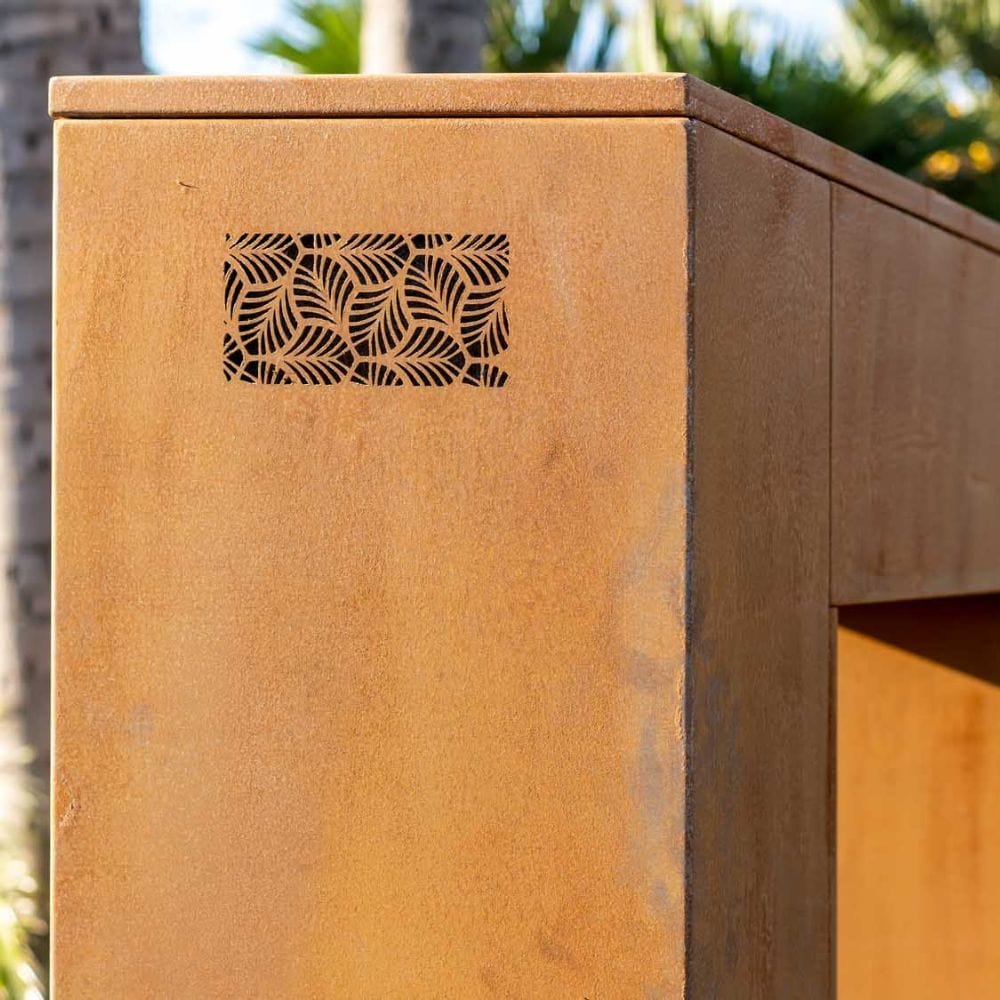 vent of top fires william corten steel square outdoor gas fireplace