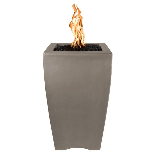 Top Fires 20" Baston Pillar GFRC Gas Fire Pit in Ash