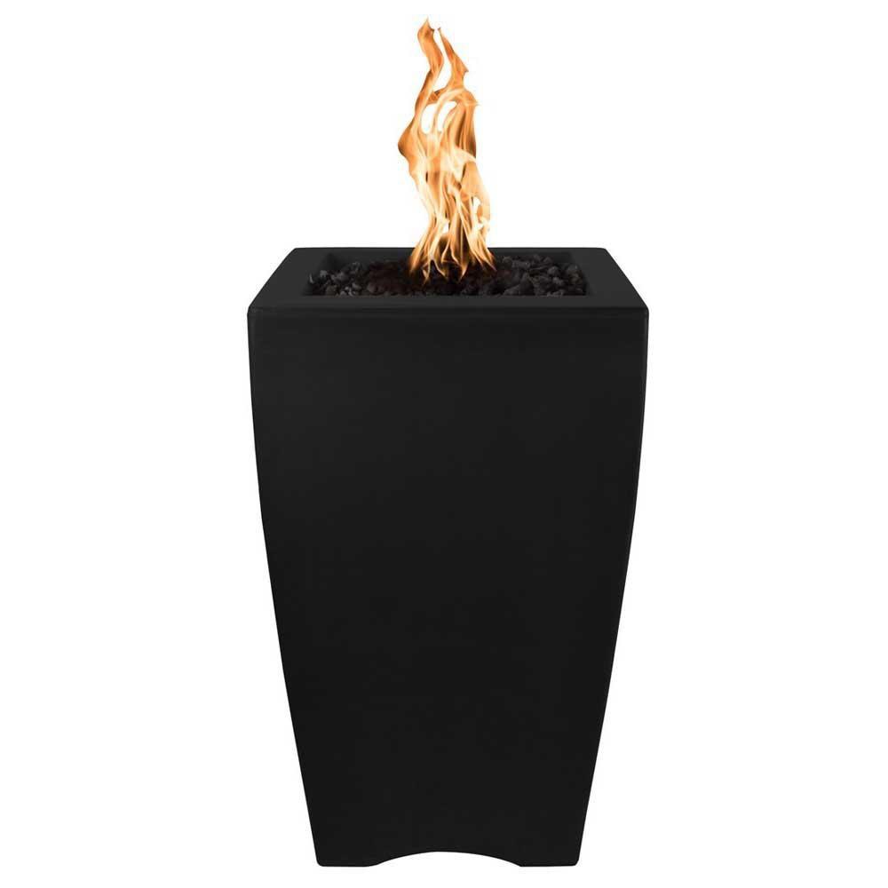 Top Fires 20" Baston Pillar GFRC Gas Fire Pit in Black