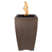 Top Fires 20" Baston Pillar GFRC Gas Fire Pit in Chocolate