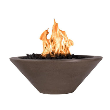 Top Fires 24-inch Round Concrete Match Lit Gas Fire Bowl - OPT-24RFO