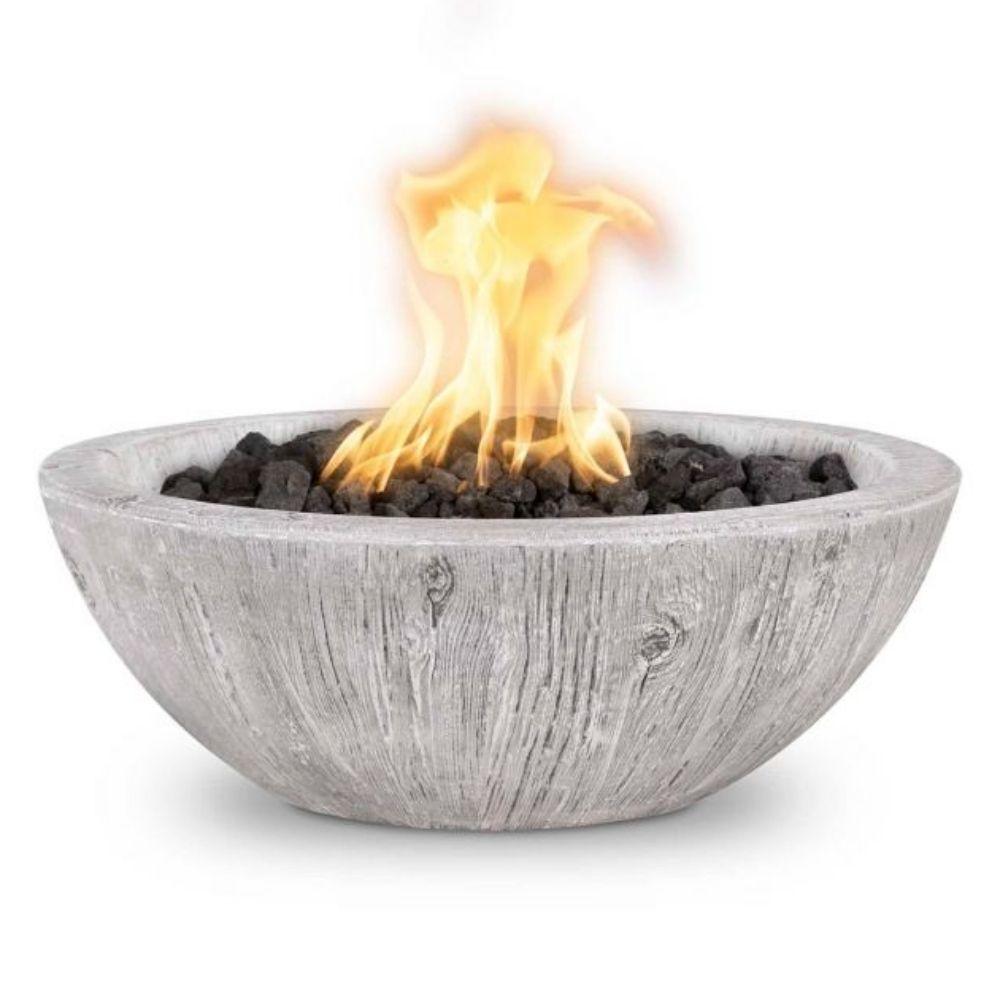 Top Fires 27" Sedona Wood Grain GFRC Gas Fire Bowl Match Lit Ivory