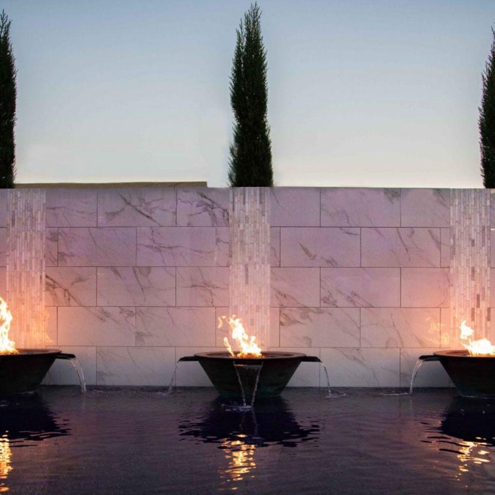 Top Fires 30" 4 Way Copper Gas Fire and Water Bowl