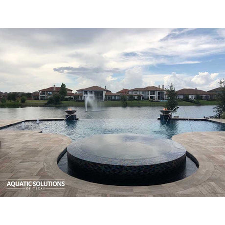 Top Fires Round Concrete Gas Fire and Water Bowl