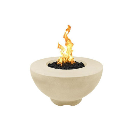 Top Fires 37" Sienna GFRC Gas Fire Pit in Vanilla