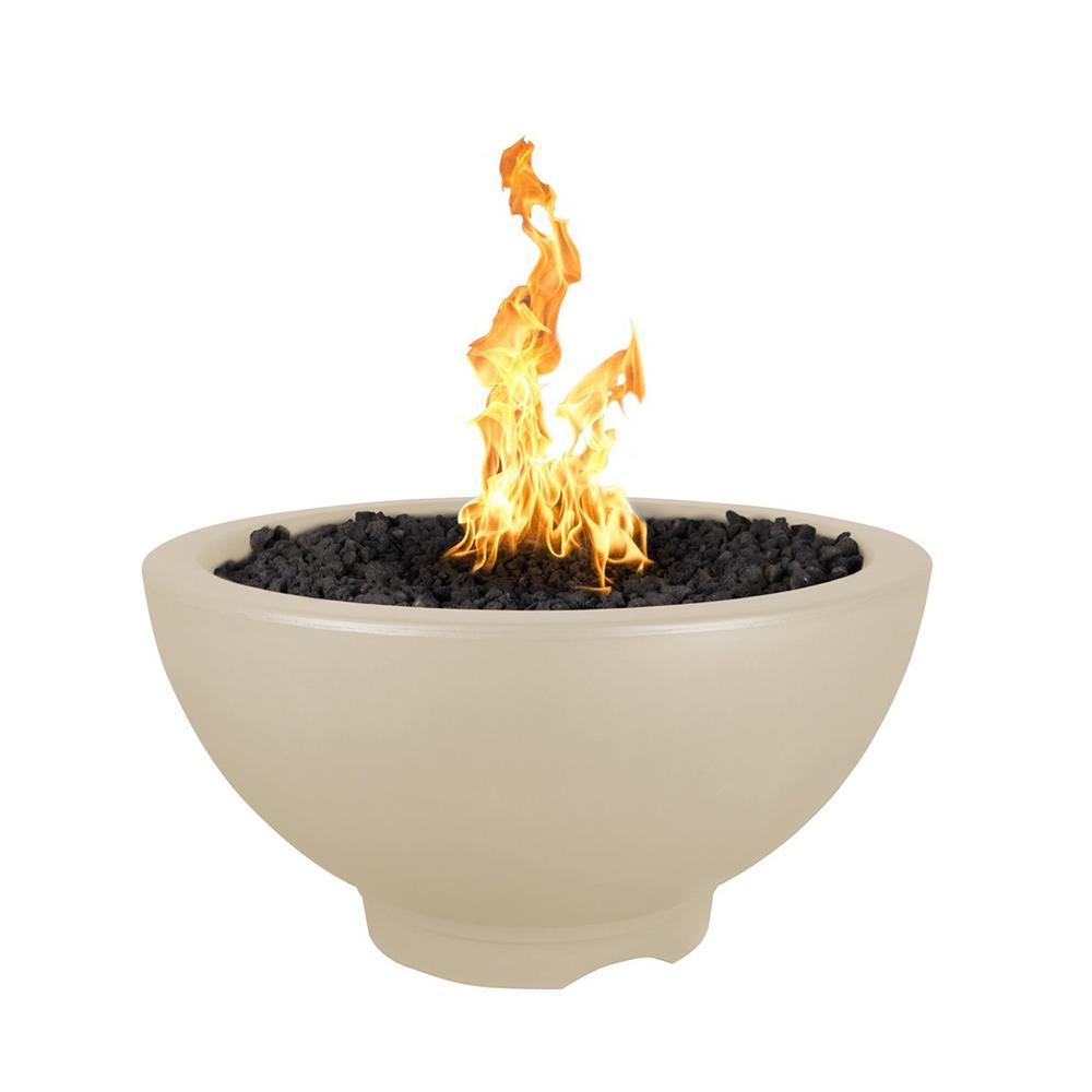 Top Fires 38" Sonoma GFRC Fire Pit in Vanilla
