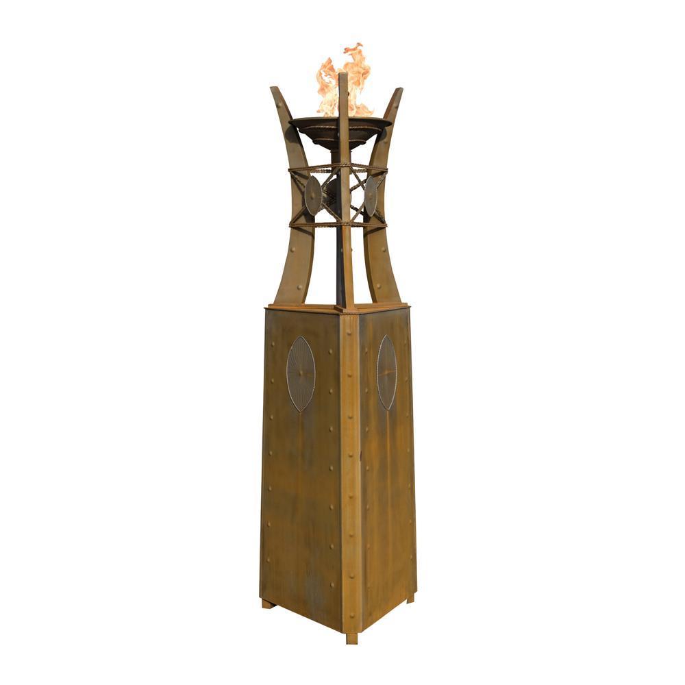 Top Fires 87" Fire Tower #2 Steel - Match Lit (OPT-FTWR2)