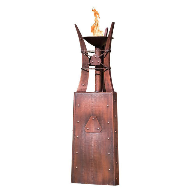 Top Fires 87-inch tall Bastille Copper Match Lit Fire Tower - OPT-FTWR3