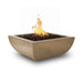 Top Fires Avalon 24-inch Square Brown Concrete Gas Fire Bowl - Match Lit