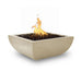 Top Fires Avalon 24-inch Square Vanilla Concrete Gas Fire Bowl - Match Lit